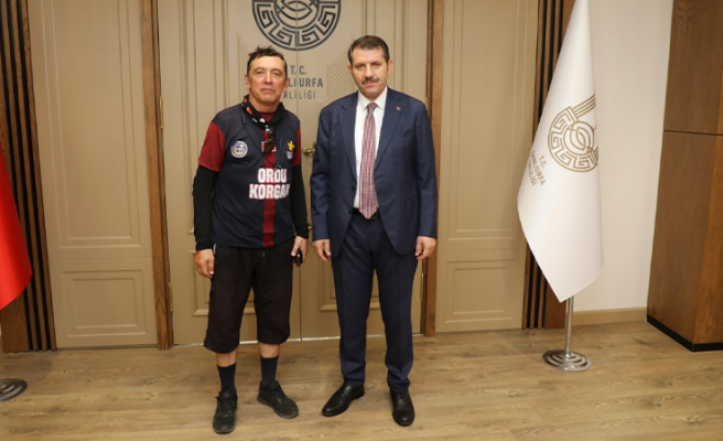 Bisikletle Türkiye turuna çıkan vatandaş Urfa’ya vardı