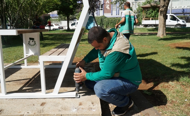 Haliliye’de parklarda peyzaj ve yenileme çalışması