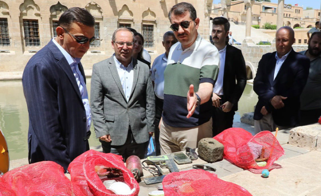 Balıklıgöl'de dip kirliliği temizliği yapıldı