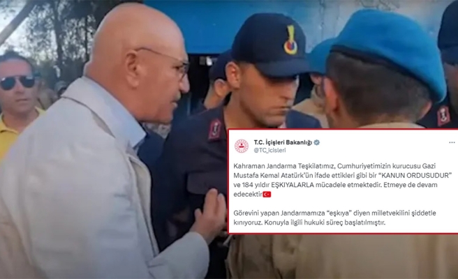 İçişleri Bakanlığı, jandarmayı eşkıyaya benzeten Mahmut Tanal'ı kınadı