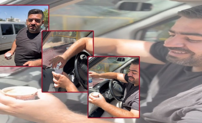 Güneş altında bırakılan su ile kahve yapıp içti