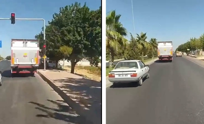 Şanlıurfa yolunda uçan trafik canavarı!