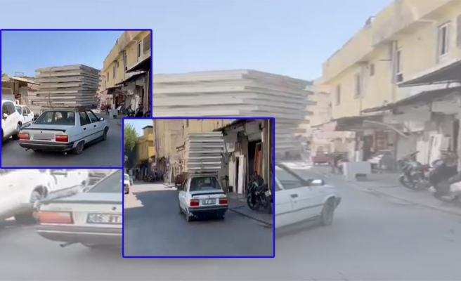 Eyyübiye’de dev pencere malzemelerini Broadway üzerinde taşıdı