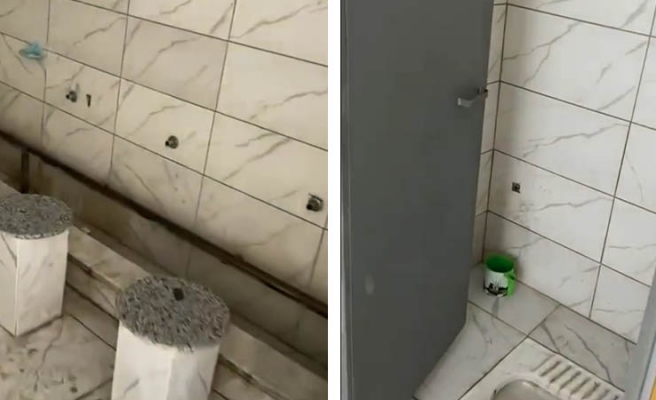 Urfa’da hırsızlar caminin musluklarını çaldı