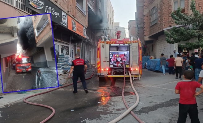 Eyyübiye’de iş yerinde korkutan yangın