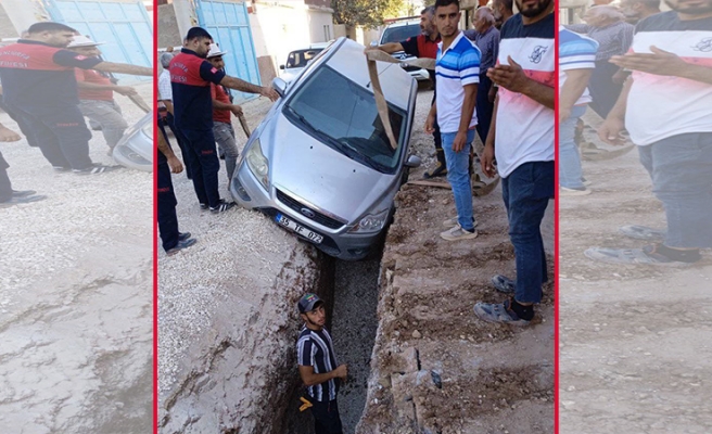 Suruç’ta ilginç ‘çukur’ kazası