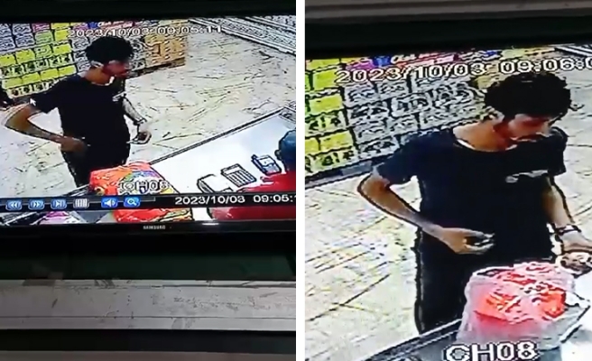 Urfa'da bulduğu kredi kartıyla alışveriş yaptı! O anlar kamerada