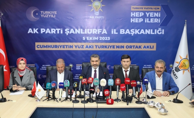 AK Parti Urfa’dan Olağanüstü Büyük Kongre öncesi basın açıklaması