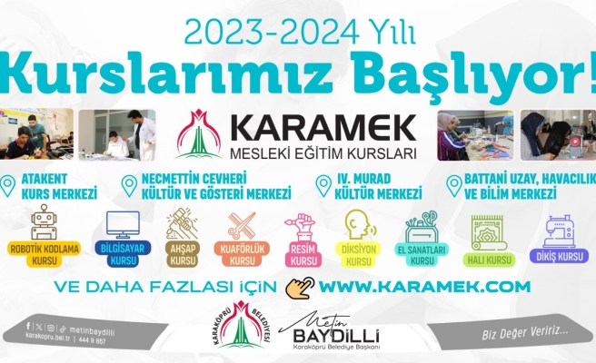 Karaköprü'de KARAMEK kursları başlıyor