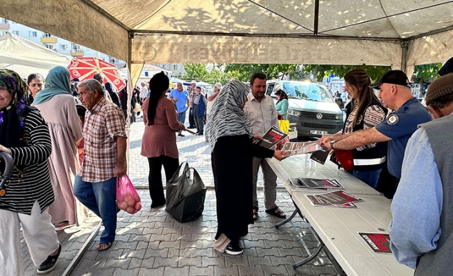 Halfeti'de silah atılmasına karşı bilgilendirme çalışması