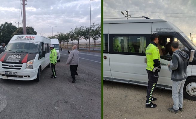 Siverek'te okul servislerine denetim!