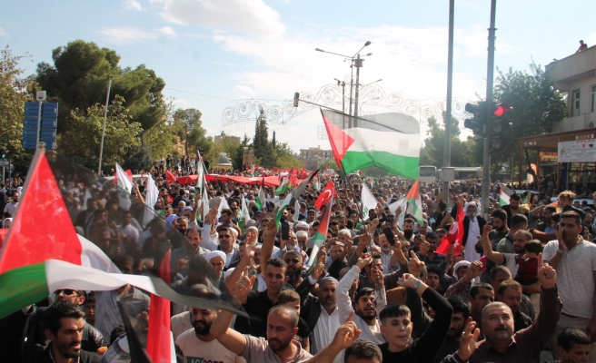 Urfa’da Gazze’ye destek İsrail’e lanet mesajı- EK