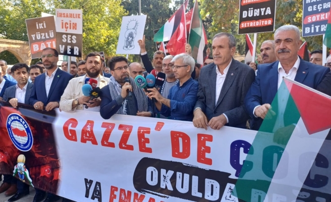 Şanlıurfa'da İsrail protestosu: 