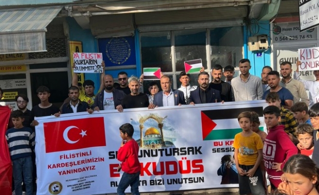 Akçakale'de İsrail protestosu