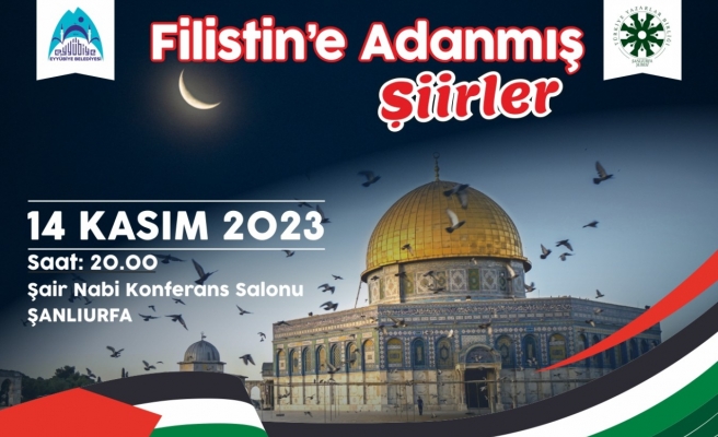 Urfa’da Gazze için şiir dinletisi