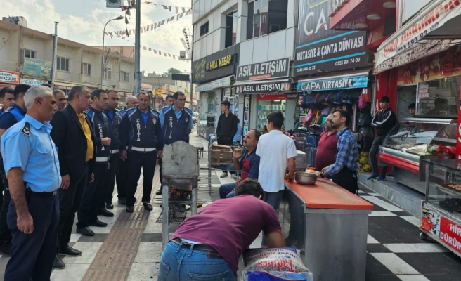 Viranşehir’de zabıtadan kaldırım denetimi