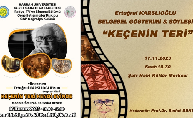 Keçe Teri belgeseli Urfa'da gösterilecek