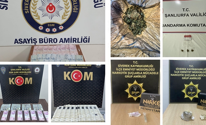 Siverek’te çok sayıda silah ve uyuşturucu ele geçirildi