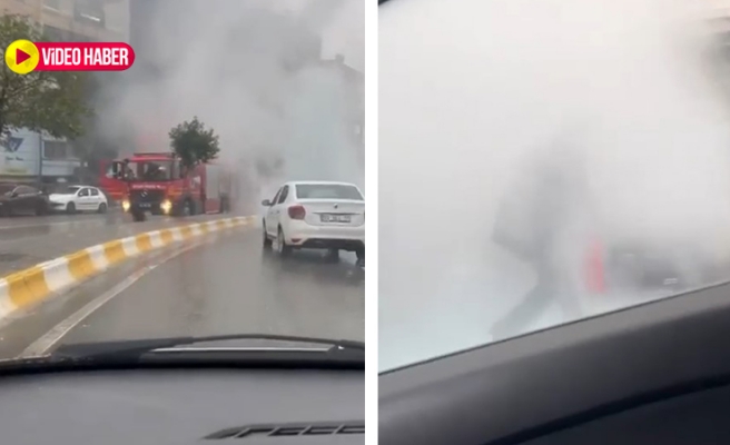 Urfa’nın seyir halindeki otomobil yandı!